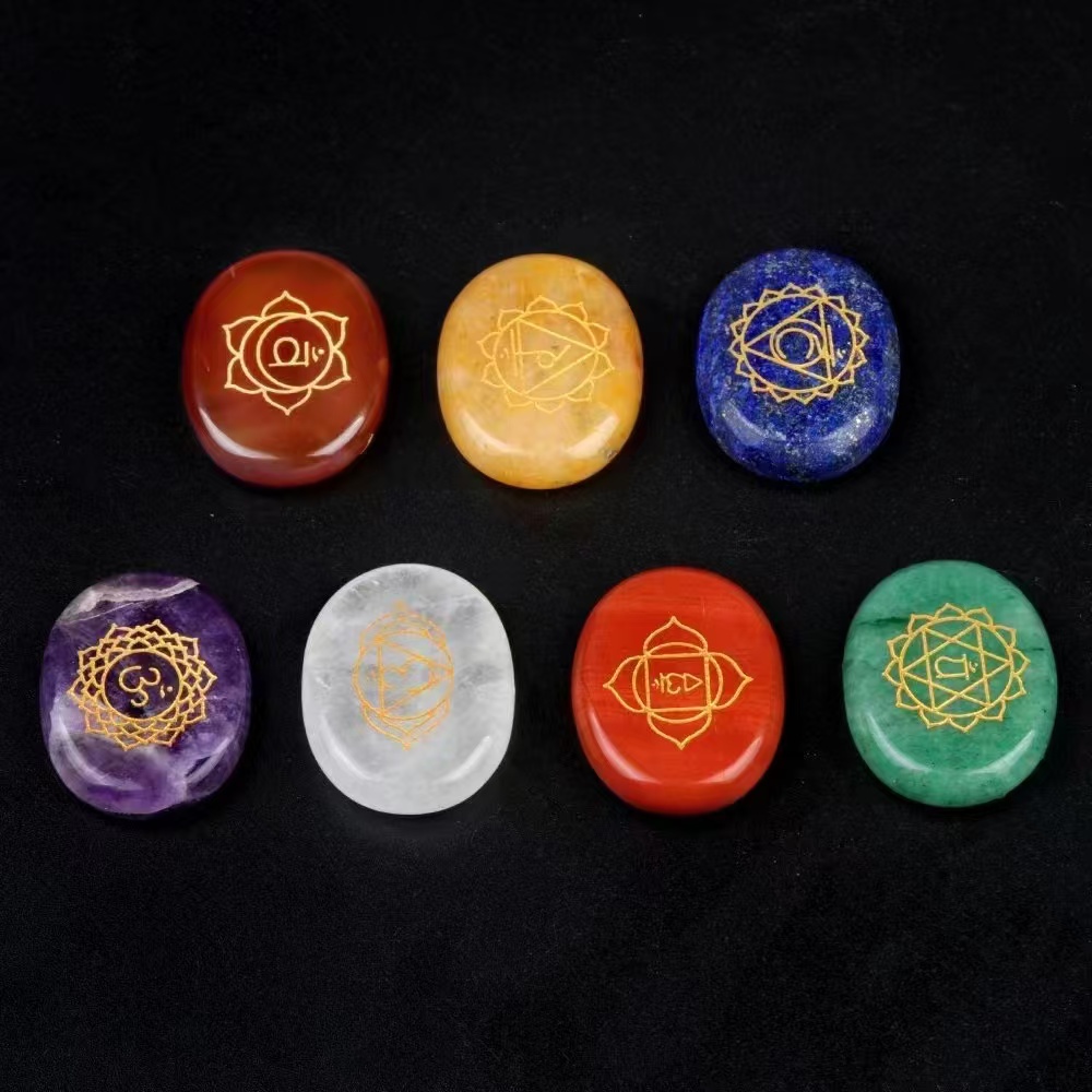 7pcs Natural Crystal Stone Orn - Healing Crystal Set recension och pris