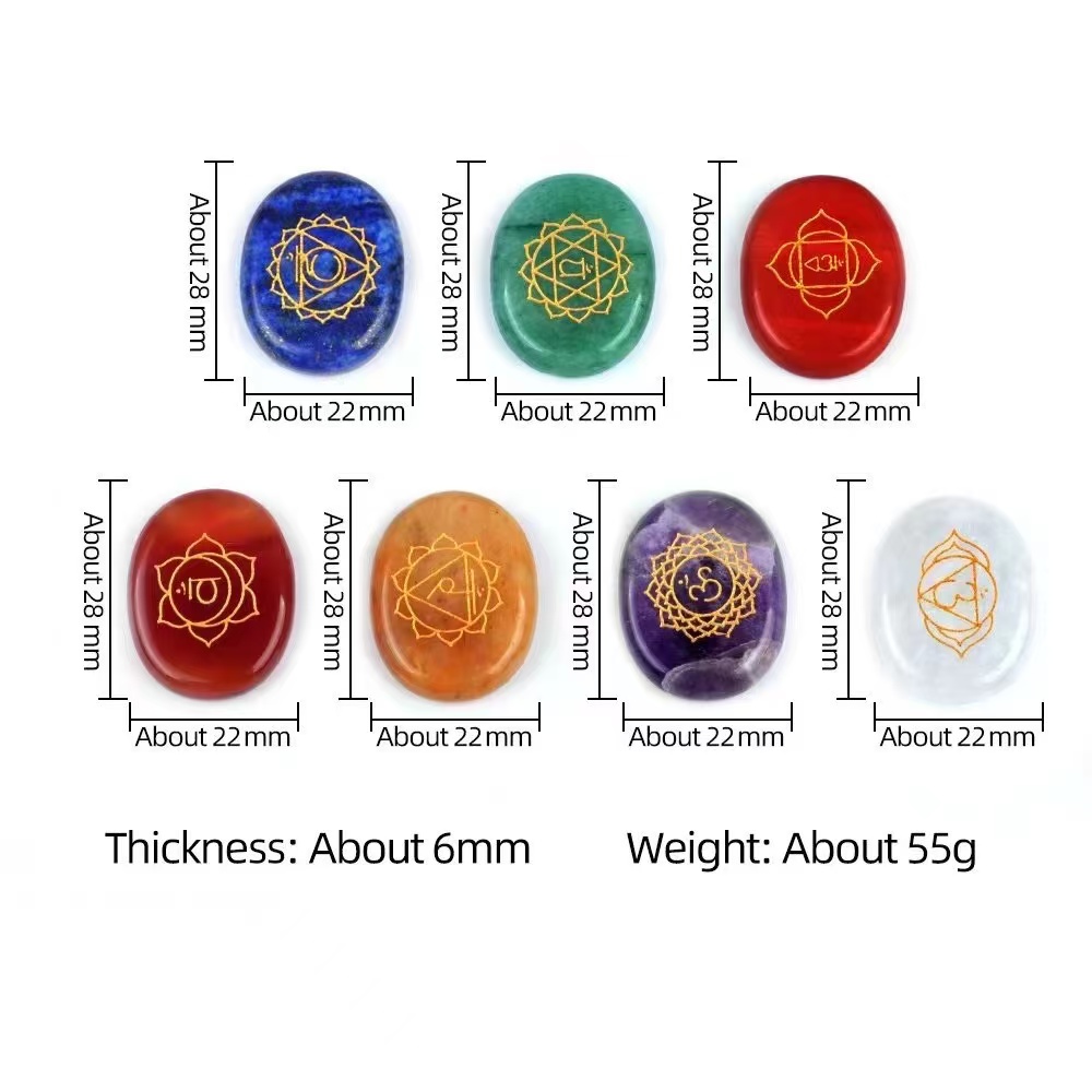 7pcs Natural Crystal Stone Orn - Healing Crystal Set recension och pris