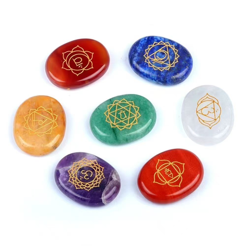 7pcs Natural Crystal Stone Orn - Healing Crystal Set recension och pris